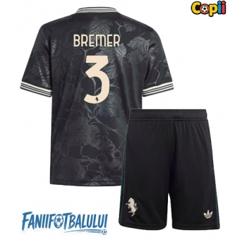 Juventus Gleison Bremer #3 Echipament de Fotbal Replică 2025-26 Copii Treilea (+ Șorturi)